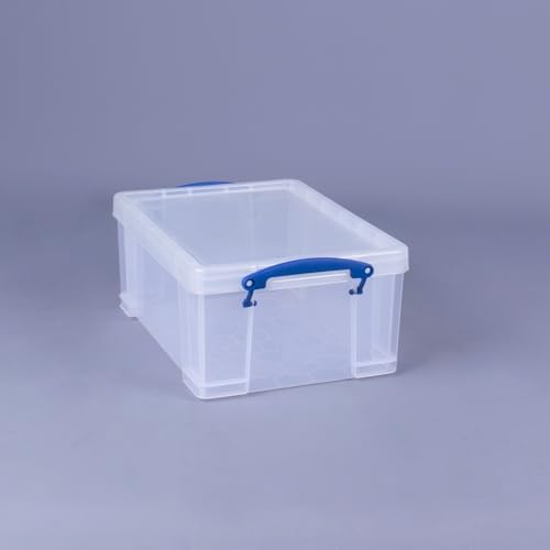 Really Useful Box Stackable 9 Liter Plastic Storage Container, 5 Pack