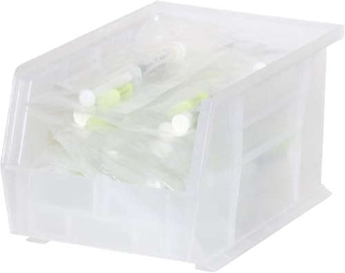Akro-Mils 30237 AkroBins Plastic Storage Bins, 9"x6"x5", Clear, 12-Pack