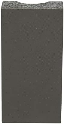 Household Essentials 3-Compartment Drawer Organizers, Pack of 2, Sturdy Chipboard Base with Soft and Stylish Polyester Linen Covering, Graphite