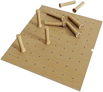 Dowell 24.25" x 21.25" Drawer Divider Organizer Wood Peg Board - 9Pegs