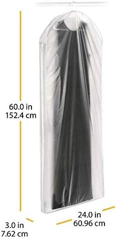 Whitmor 5003-20 Zippered Gown Bag, Clear