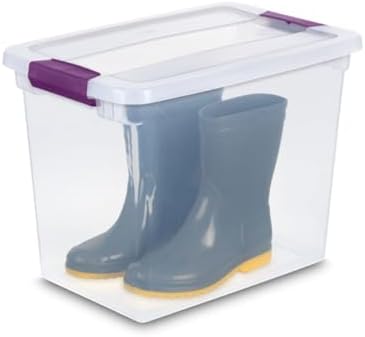 Sterilite ClearView Latch Boxes, Storage Bins with Lids, 27 Quart, 24-Pack
