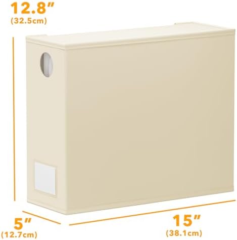 SpaceAid 12 Pack Bed Sheet Organizers and Storage, Foldable Organizer for Linen Closet, Set Folder Keeper With Window XL (Queen & King Size) Bedding Container (Beige)