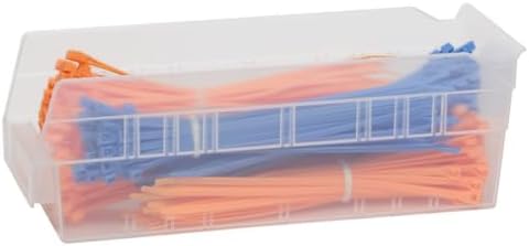 Akro-Mils 30120 Heavy Duty Plastic Shelf Bins, 12"x 4"x 4", Clear, 24-Pack