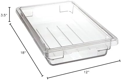 Winco Polycarbonate Food Storage Box, 12 by 18 by 3-1/2-Inch