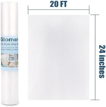Shelf Liner, Non-Slip Cabinet Liner, Washable Oil-Proof for Kitchen Cabinet, Shelves, Refrigerator, Storage, Desks, 24 Inches x 20 FT, Non Adhesive Drawers Liner (24 Inches x 20 FT, Thickened)…