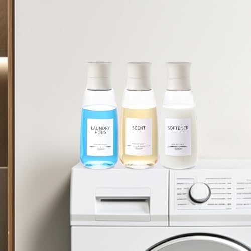 3Pack Glass Laundry Detergent Dispenser,34oz Fabric Softener Dispenser,Liquid Laundry Detergent Dispenser,Laundry Detergent Organizer for Laundry Room Organization