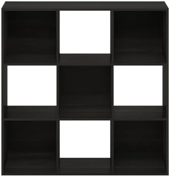 Furinno PELLI Closet Organizers and Storage, 9-Cube Closet Organizer, Open Shelf Closet Storage, for Wardrobe, Bedroom, Living Room, Espresso