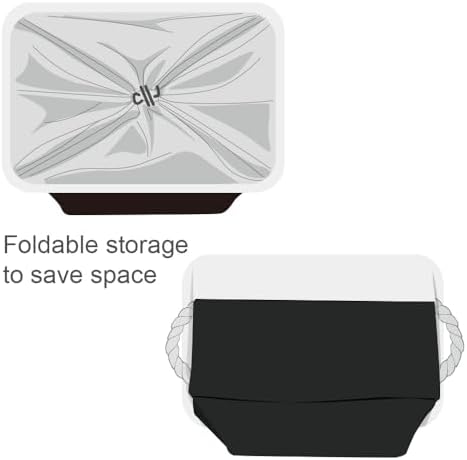 TheWarmHome Organization and Storage for Shelves - Extra Jumbo 3 Pack 20.5x15.7x13.8 inch Fabric Storage Basket for Organizing, Storage Bins for Shoes Towel Blanket (White & Black)