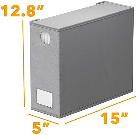 SpaceAid 4 Pack Bed Sheet Organizers and Storage, Foldable Organizer for Linen Closet, Sheets Set Folder Keeper with Window XL (Queen & King Size) Organizing Bedding Container, Gray 91ZDSN-SL01-G4