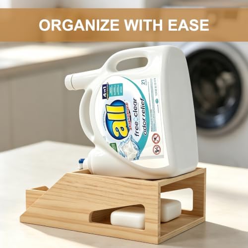 Easy-Clean Laundry Detergent Holder Stand w/ Drawer & Tray