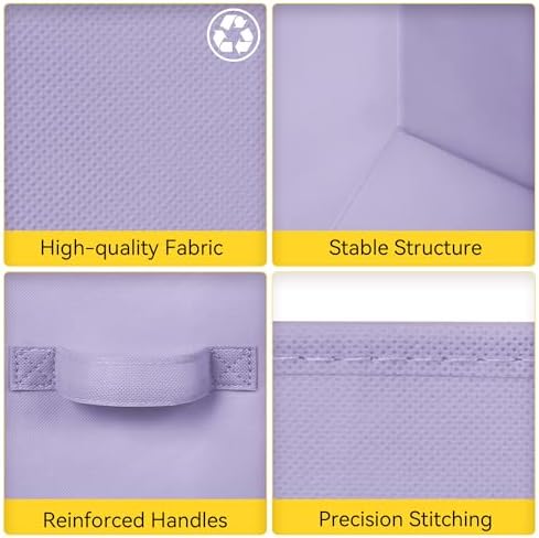 Cupic Cupid 6-Pack 11x11 Cube Storage Bins, Cube Bins, Purple Gradient