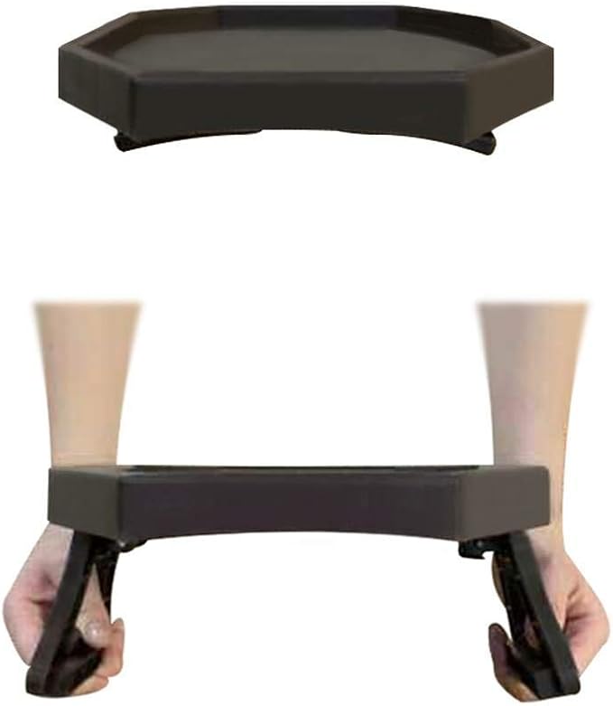 Clip-On Side Table for Sofa Armrest, Couch Tray for Drinks & Snacks(Cherry)