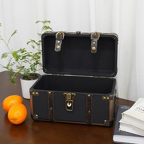 Decorative Storage Box - Antique Wooden Manual Box with Cover, Gift & Home Decor (13.38 * 7.87 * 7.87 inch)
