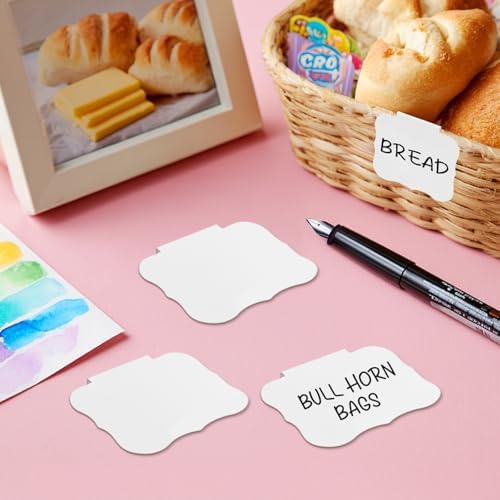 20pcs White Basket Labels Removable PVC Labels