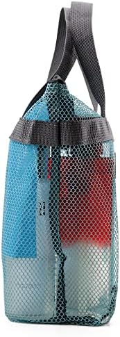 TOPASION Mesh Shower Caddy Bag Portable Hanging Toiletry and Bath Organizer with Zipper for Travel, Gym, Camping, College Dorms, Beach
