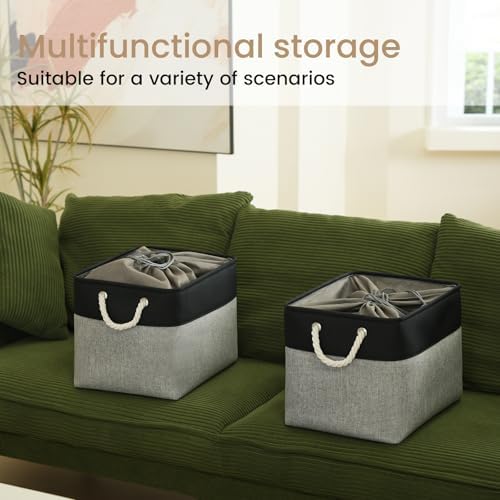 16x12x12 In Foldable Fabric Large Storage Bins with Handle 1 Pack