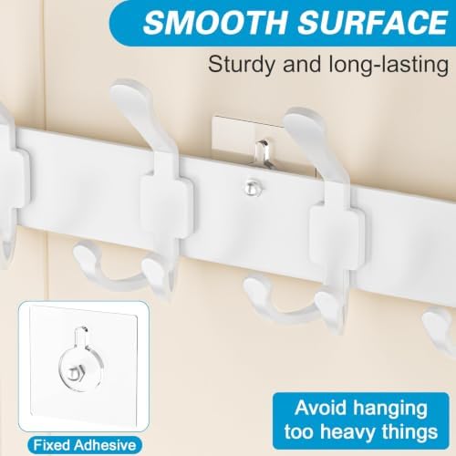 Over The Door Hooks Organizer, Over Door Towel Rack,Fits Doors 1 3/4"