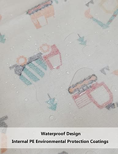 QUEENLALA Foldable Waterproof Round Fabric Laundry Basket Home, Excavator | Large Capacity, For Apparel Textiles, Plush Goods Storage, Whole House Tidying