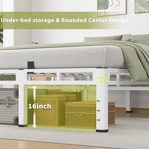 NKZ 2-in-1 Full Size Metal Platform Bed Frame, 20 Inch Heavy Duty Bed Base