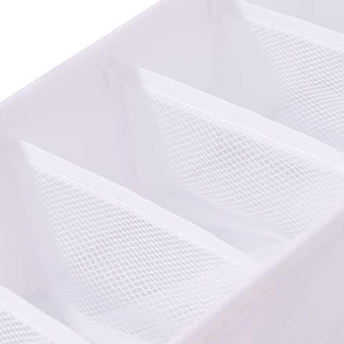 Qozary 3 Pack Sock Underwear Drawer Organizer Dividers, Collapsible Cabinet Closet Storage Boxes for Clothes, Socks, Lingerie, Underwear, Tie, Belt, Baby, Bedroom