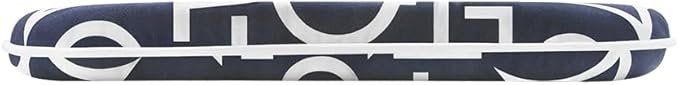 SleepMan Outdoor 17"x16" Chair Cushions with Ties Set of 4, Water Resistant All Weather U-Shape Seat Pads for Patio Garden Furniture Indoor Fade Resistant Patio Cushions (Blue Geo)