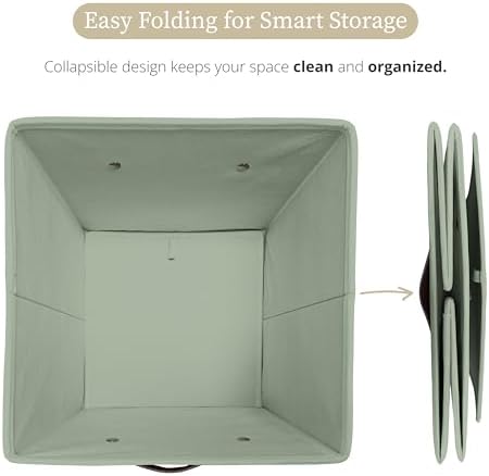 DECOMOMO Storage Bins, Cube Storage Bin with Labels