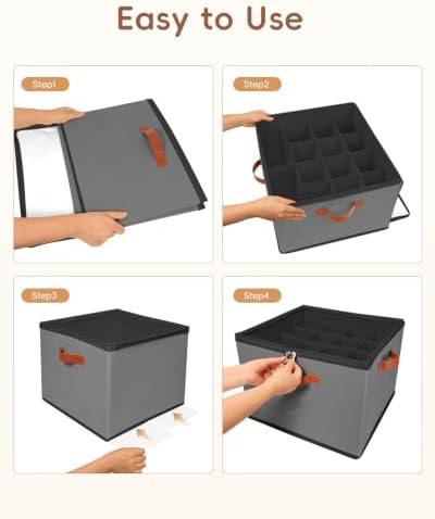 3 Pack Clear Lid Shoe Storage Cubby Foldable for Closet Bedroom ,Grey