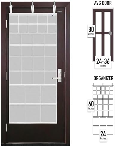 Cruise On Large Mesh Over-the-Door Organizer, 34-Pocket Hanging Storage for Cruise & Home (24"x60"),Travel Essential for 2026-2027, Shoe & Bathroom Organizer for Closet, Cabin, or Behind-Door Storage
