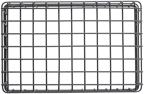 G.E.T. 9" x 6" Silver Rectangular Storage Metal Basket