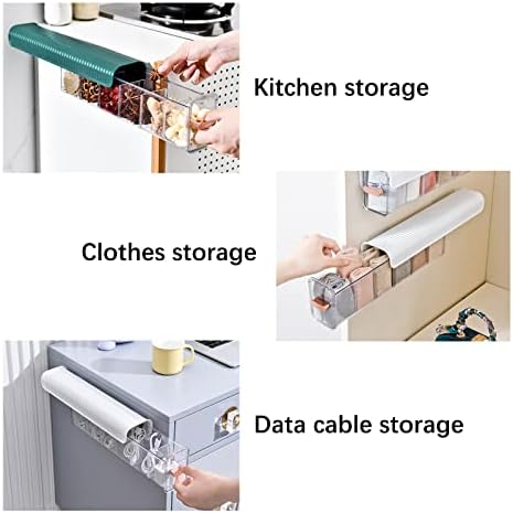 1 Pcs 2023 New Clear Wall Mounted Drawer Organizer, Wall Hanging Transparent Underwear Panties Storage Box Punch-Free Multifunctional Storage Box for Clothes, Socks (Blue)