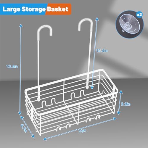 YUOROS Hanging Shower Caddy Shower Rack (White)
