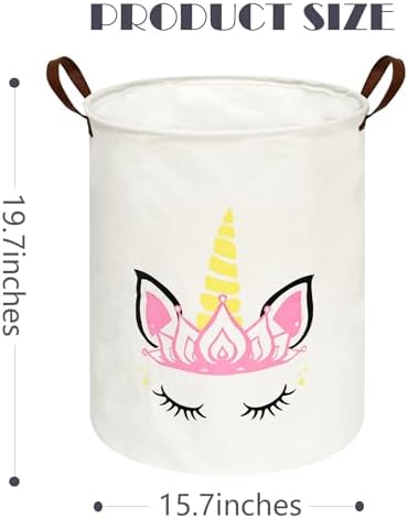 MAIZMZ Baby Waterproof Storage Basket Kids Hamper Nursery Bins Organizer Gift Toy Box Laundry Basket for Women Large Canvas Collapsible Chest for Home/Dorm/Office/Room Decor