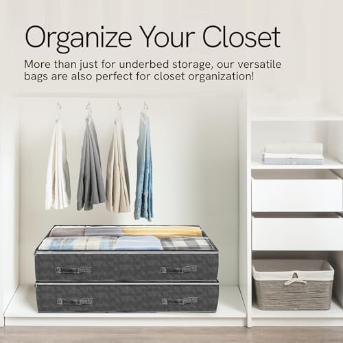 Reli. 90L Under Bed Storage Containers 4 Pack | Closet Organizer Bins