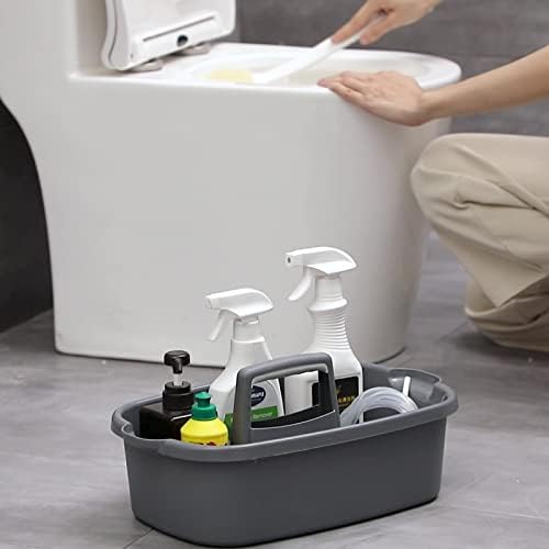 JiatuA Large Cleaning Supplies Caddy Portable Shower Caddy Basket Dark Gray