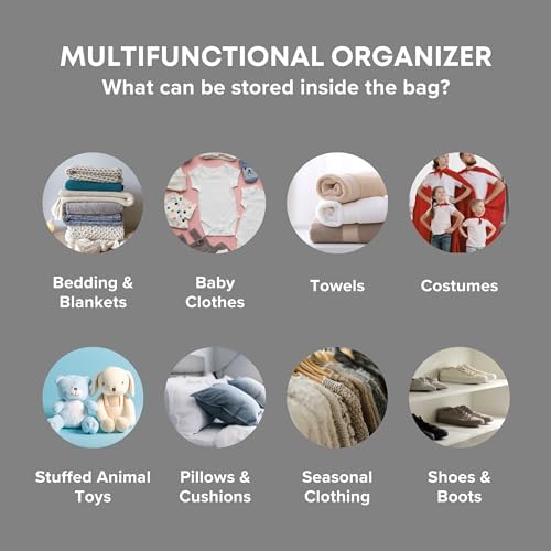 SmartCube Underbed Storage Bag 3 Large Under-the-Bed Storage Bins with Reinforced Handles Foldable Under-Bed Storage Bags and Containers by NestNeatly