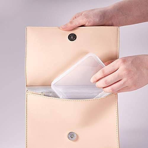 BENECREAT 10 Packs 3.7x4.7x1.1" Clear Rectangle Plastic Storage Box Bead Storage Containers with Lids for Cards, Clips and Other Craft Accessories