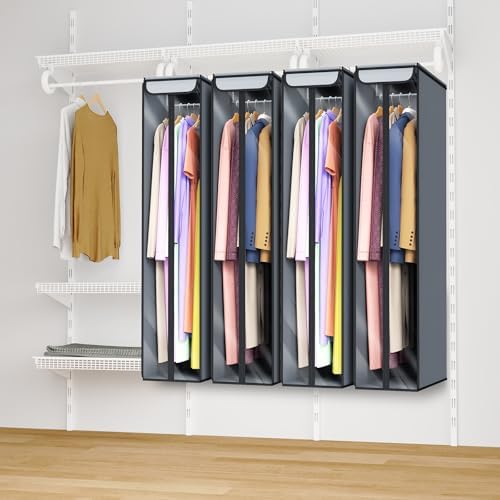 Univivi Hanging Clothes Storage Bag, Large Garment Bags 50 In, 2 PCS