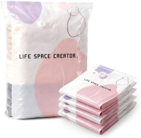 4Pcs No Pump Vacuum Storage Bags for Home Organization, 31" x 39"