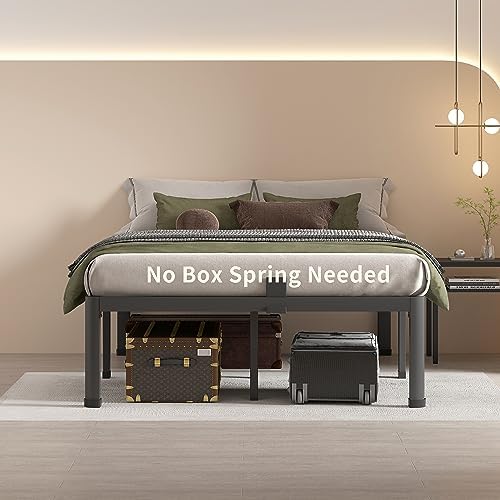MAF 12 Inch Full Size Metal Platform Bed Frame with Round Corner Legs