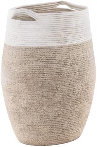 YOUDENOVA 105L Cotton Rope Laundry Hamper, Collapsible Woven Basket