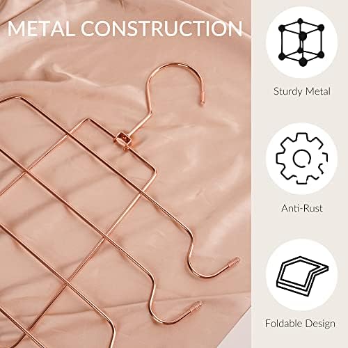 ZEDODIER Tank Top Hanger, Bra Organizer for Closet, Space Saving | 16 Hooks Total, Sturdy Metal, 360° Rotating, Foldable Design, Hanging Closet Organizers and Storage for Apartments and Dorms
