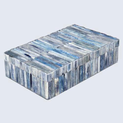 Handicrafts Home Decorative Keepsake Box 8x5 – Small Organizer Box with Lid, Boho Decorative Storage, Retro Memory Box, Unique Coffee Table Décor, Jewelry or Trinket Box, Modern Shelf Decorative Box