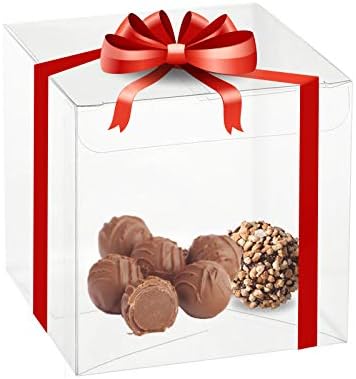 Clear PET Plastic Storage Boxes (18 Pack) 3"x3"x3" - Transparent Gift Boxes, Empty Containers Packing Box for Party Favors Ideal for Cookies, Ornament, Gifts, Wedding, Birthday and Parties