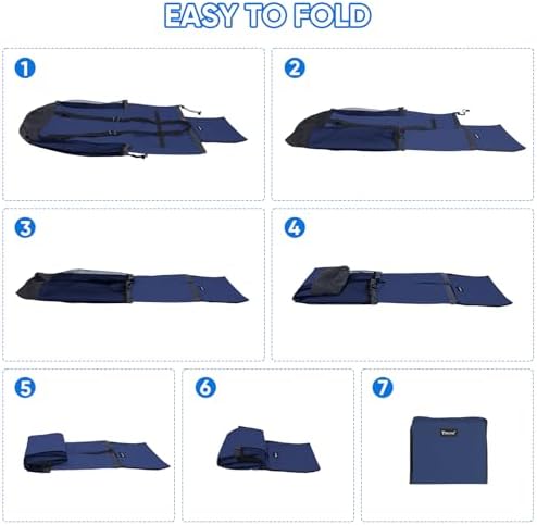 BALEINE 2PK 120L Laundry Bag Backpack, 900D Oxford Fabric Large Travel Laundry Bags with Shoulder Straps and 2 Mesh Pockets for College Dorm, Apartment, Laundromat (Navy, 120L)