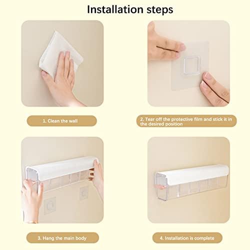 1 Pcs 2023 New Clear Wall Mounted Drawer Organizer, Wall Hanging Transparent Underwear Panties Storage Box Punch-Free Multifunctional Storage Box for Clothes, Socks,Ties (Green)