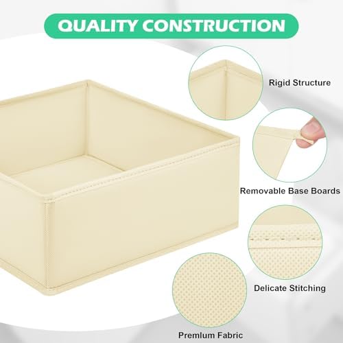 Drawer Clothing Organizer 16-Pack,Beige Underwear Dividers