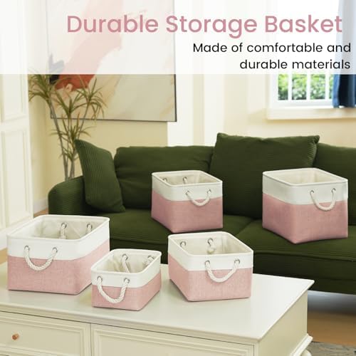 15.7x11.8x8.26 Inch Fabric Large Storage Bins with Handles 6 Pack
