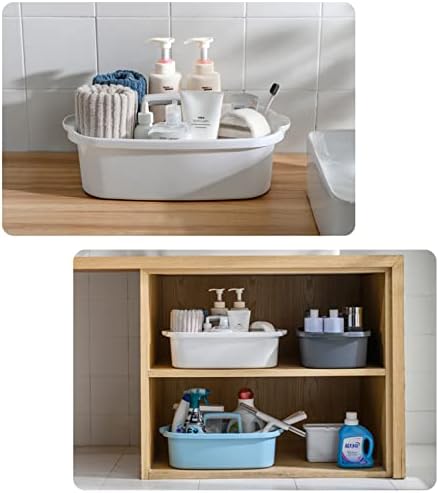 Large Cleaning Supplies Caddy Portable Shower Caddy Basket White 2 Pack