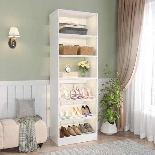 Unikito 25" Shoe Rack for Closet, Adjustable Closet System Shoes Organizer